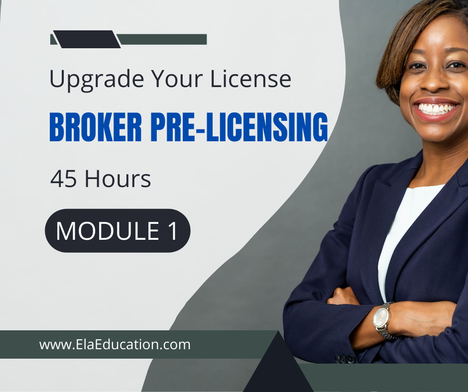 BROKER LICENSING MODULE 1- ZOOM October 5-November 2, 2026